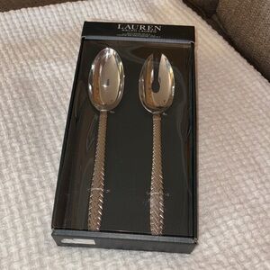 Brand New Ralph Lauren Silver Salad Servers Set No Longer Sold in Stores!